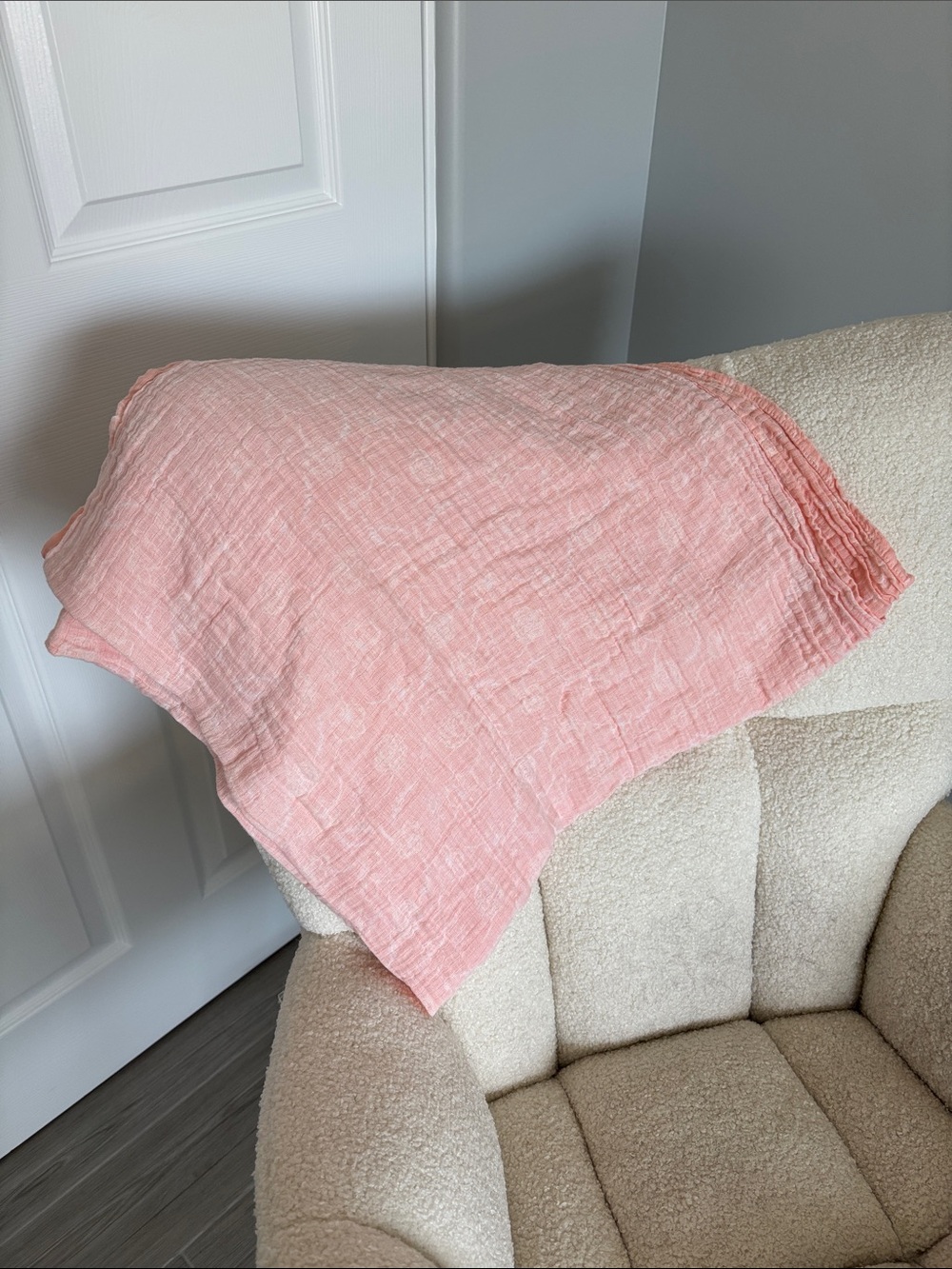 Aden + Anais Pink Textured Baby Blanket